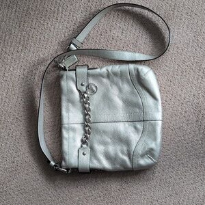 COACH Vintage Y2K F19722 North South Crossbody Shoulder Bag Pebbled Leather